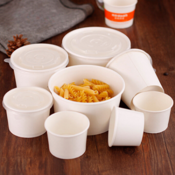 White Bowl Paper 5.5 Oz/ 165ml Paper Plates And Bowls Modern  Eco Friendly Food & Beverage Customized Packing Size & Logo 6