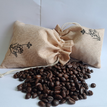 New Items Natural Aroma Beads Scented Sachet Bag Customized Natural Linen Fabric Sack With Coffee beans 2024 Vietnam 6