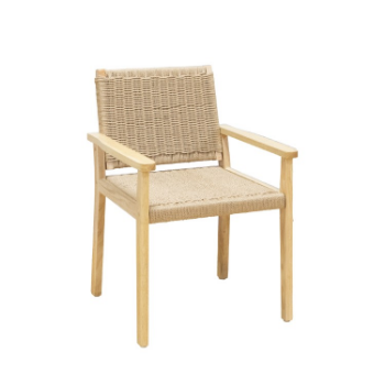 Rope Accent Chair Rubber Wood, Plywood Pvc Metal Natural Modern Kitchen/ Dining 5-Layer Cartons Vietnam Manufacturer 1