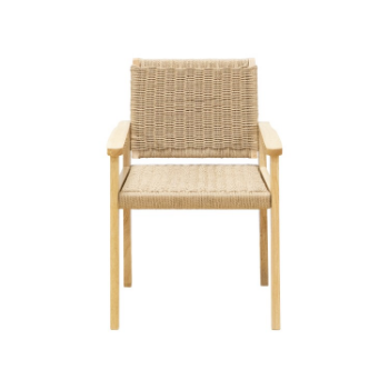 Rope Dining Chair Rubber Wood Fabric Natural Modern Kitchen/ Dining 5-Layer Cartons Export From Vietnam Manufacturer 1