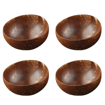 Handmade Eco-Friendly Best Price Natural Coconut Shell Bowl Dessert Cup Lacquered Inside Bowl 3