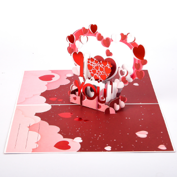 I Love You Holiday Card Pop Up 3D Pop Up Unique Design Unique Offset Printing Best Choice Fast Delivery Customized Vietnam 1