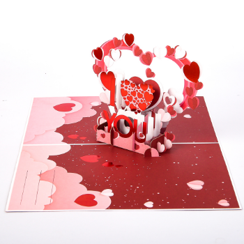 I Love You Holiday Card Pop Up 3D Pop Up Unique Design Unique Offset Printing Best Choice Fast Delivery Customized Vietnam