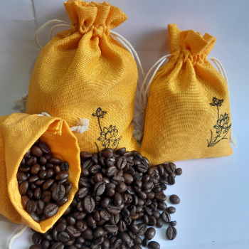 Natural Aroma Beads Scented Sachet Bag 2024 Customized Natural Linen Fabric Sack With Coffee beans 2024 Vietnam 5