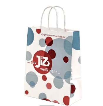 New Trend At Cheap Price White Brown Kraft Paper Bags With Your Own Logo, Paper Shopping Bag With Logo, Paper Kraft Bag Custom P 6