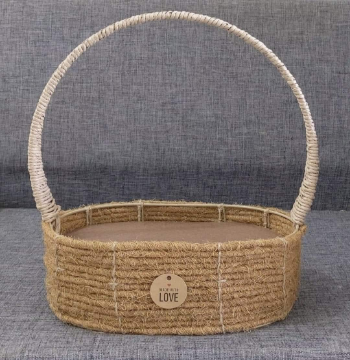 WHSB 03 - Square Storage Basket made from Water - hyacinth T  1