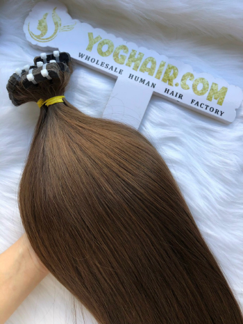 Human Hair Tape In Extensions Best Selling 100% Virgin Human Vietnamese Raw Hair Keratin Intelligent Weft 6