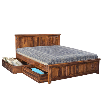 New Product Solid Wood Bed Durable Home Furniture Vietnam Manufacturer 8