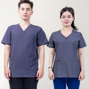 Hospital Uniforms Medical Scrubs Good Quality Shirt Laboratory uniform WRAP Stored in Carton Box Made in Vietnam Manufacturer 5