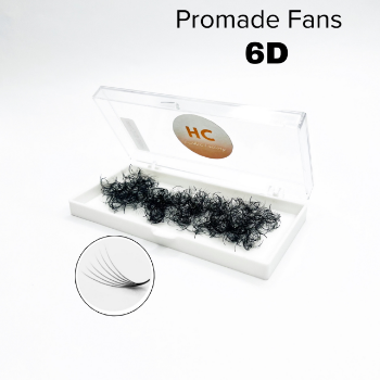 6D Promade 1000 Fans volume eyelash extension OEM No Irritation using for beauty pack in tray or box Vietnam Manufacturer 1