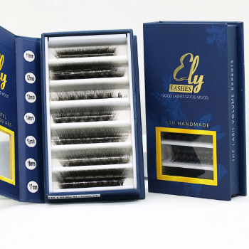 20D-0.03 Ultra-Narrow Custom Logo Individual Eyelash Fans for Daily Make-Up Premade Extensions for Eyes