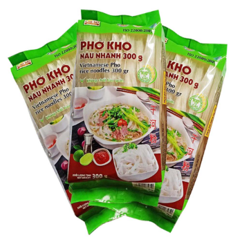 Vietnamese Instant Pho Rice Noodles No Fried Boiled Water Brewing Convenient Hot and Rice Noodles Single Package Packaging PA/PE 6