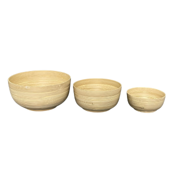 Customized bamboo product Eco-friendly Bamboo Craft Organic spun bamboo bowls safe for health Homeware Crafts Made In Vietnam 1