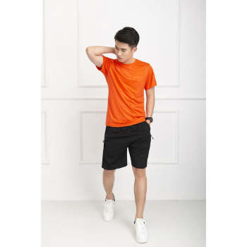 Custom Wholesale Designer Plain Men's Cotton Branded Sports T-shirts Gym Fitness short sleeve tee shirts from Vietnam 6