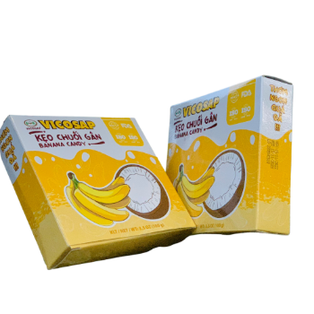 Box 200g Gummy Candy High Quality Cocoa Banana Candy Manufacturer Pandan Leaf Coconut Candy Bag Vietnam Manufacturer 3