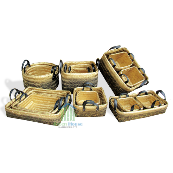 High Quality Seagrass Basket Handicraft For Home Decoration and Fast Delivery Customize From Green House VietNam whole sale 2