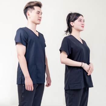 Uniforms Medical Scrubs Good Quality Set Fashionable WRAP Stored in a Polybag from Vietnam Manufacturer 7