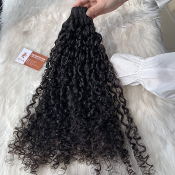 Good Price Machine Weft Burmese Curly Natural Color Hair Extensions Bulk Sale Virgin Hair Beauty And Personal Care 3