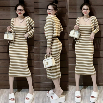 Ladies Dresses Casual Sexy Easy To Wear Natural Fashion Washable Each One In Poly Bag Made In Vietnam Manufacturer 2