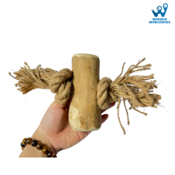 Coffee Wood Chew With Rope 100% Natural 4W Pet Relax And Clean Their Teeth High Quality Durable In A Carton Vietnam 2