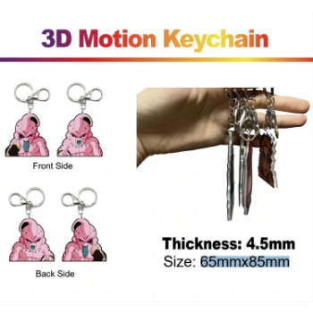 3D Keychains Cartoon Kawaii Cheap Price Waterproof Decals Used As A Gift 3D Motion Custom Packing Made In Vietnam 6