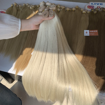 Genius Weft Same Length Blond Color Hair Extensions Private Label Virgin Hair Beauty And Personal Care Made In Vietnam 4