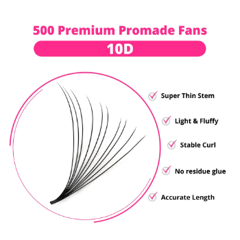 Promade Fans Fan Eyelashes Loose 10D 0.05 High Quality Travel Size Using For Daily Makeup Box Packaging Vietnam 2