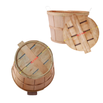 Wooden Storage Baskets Wholesale Price Fruit Basket Wood Laundry Basket Organizer Sustainable Eco-Friendly Material Viet Nam 3