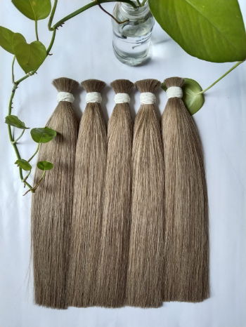 Human Hair Bulk OEM Services 100% Human Hair Unprocessed Raw Virgin Remy Hair Machine Double Weft Genius Weft From Vietnam 6