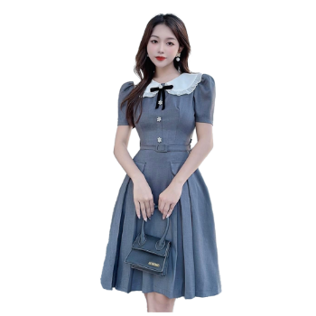 Top Seller Women Dresses Church Ladies Elegant Breathable 95%Cotton Summer Pencil Silhouette Dress Vietnam Manufacturer 1