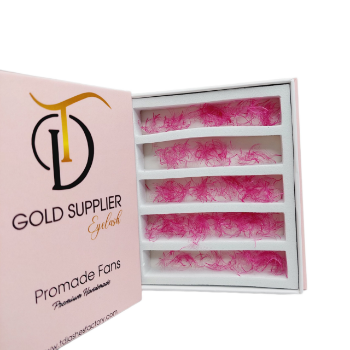 TD Lashes Promade Color 8D Synthetic Hair Hand Made Lashes With Custom Logo Packaging Box Lashes Promade Fans Eyelash Extension 3