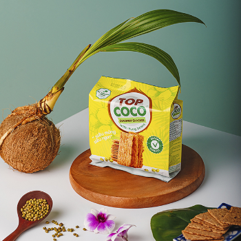 Hot Item TOPCOCO Coconut Cracker with Mung Beans 150g 5