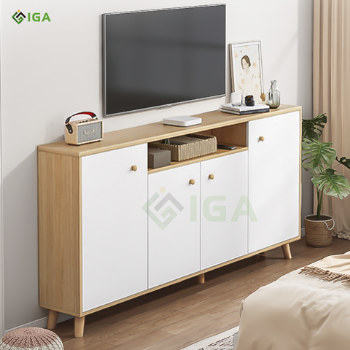 White Wood Grain TV Cabinet IGA GP219.31  IGA  is a product that helps strengthen family bonds because every night they gather around the TV to watch the news. 