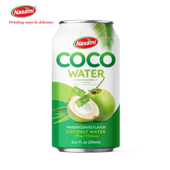 Fresh Coconut Water Pandan Leaves Flavor Beverage Nasami Brand Coconut Water Manufacturers OEM ODM Service Made In Vietnam 3