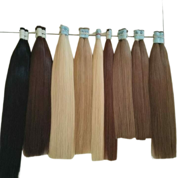 Bulk Hair Wholesale 100% Human Hair Unprocessed Raw Virgin Remy Hair Machine Double Weft Genius Weft From Vietnam 1