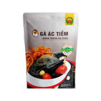 Slow - cooked Black Chicken with Cordyceps soup nutritious soup Variety fresh ingredients ready to eat made in Vietnam 6