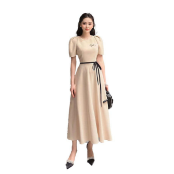 Ladies Office Dress Design Good Price Oem/Odm Service 95%Cotton Midi Elegant Style Dress Made In Vietnam Supplier 1