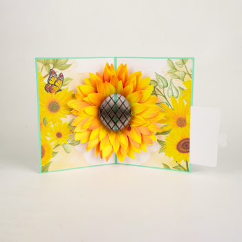 Mother Day Sunflower Card 3D Pop Up Unique Design Whole Unique Art Paper Best Choice Good Price Customized Made In Vietnam 4