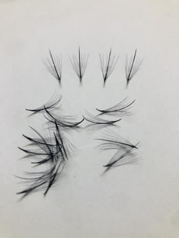 Wispy 9D Fans Eyelash Synthetic Hair Silk Fur Eyelash Extensions Cheap Manufacturing Vietnam Ha Phuong Brand name Semi handmade