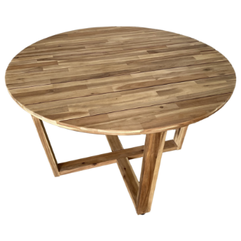 Round Table 70cm With U Legs Acacia Wood Outdoor Furniture High Quality New Trend Exterior Outdoor Furniture Made In Vietnam 3