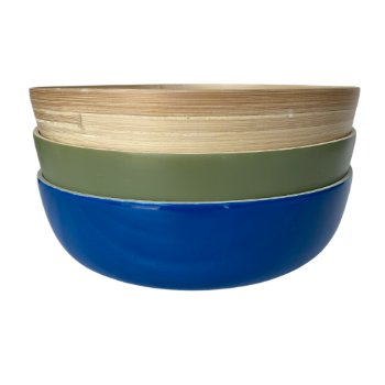 Ecofriendly Bamboo lacquer salad bowls healthcare Organic spun bamboo bowls safe for health Homeware Crafts Made In Vietnam Manufacturer  1