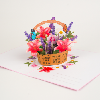 Mother Father Card 3D Flower Pop Up Luxury Item Whole Unique Art Paper Colorful High Quality Customized From Vietnam 8