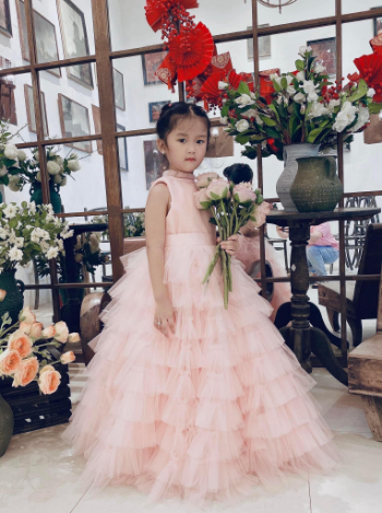 9 - Layer Luxury Princess Dresses Variety Beautiful Color using for Baby Girl Pack In Plastic Bag Hot Selling Made in Vietnam Manufacturer 1