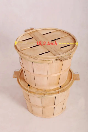 Bulk Price Wood Basket Laundry Basket Storage Baskets Organizer Hand-Made Products Eco-Friendly Material Viet Nam Manufacturer 4