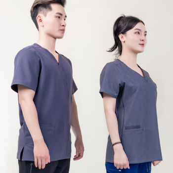 Hospital Uniforms Medical Scrubs Good price Shirt Comfortable WRAP Stored in Polybag from Vietnam Manufacturer 5