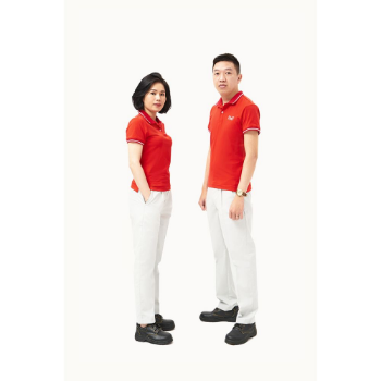 Short Sleeve Premium Pure Red Color Classic Style Polo Shirts drop shoulder Good Quality Solid Color Polo Shirts From Sao Mai Vi 1