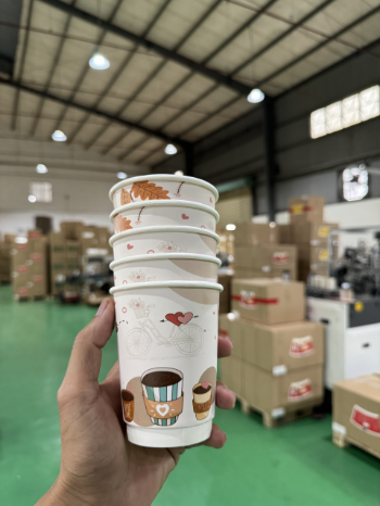 Paper Cups Double Wall 8oz/ 270ml Disposable Paper Cup Hot Selling Recyclable Customized Packing Size & Logo Carton Box 4