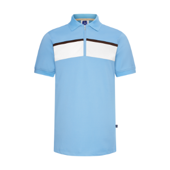 Polyester Spandex Regular-Fit Polo Shirt with Contrast Fabric at Across Men Polo Shirts New Arrival Shirts For Men 7