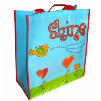 Compostable Plastic Shopping Bag With Customized Logo And Recycled Corner/midle Sewn 2