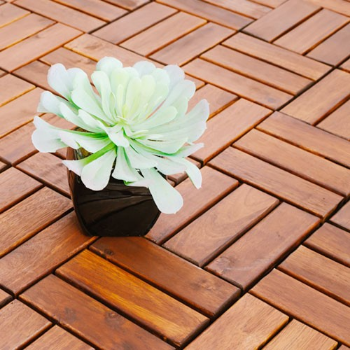 High Quality Hard Wood Wholesale Hardwood Deck Tiles 12 Slats Competitive Price Outdoor Carton Box Packaging Vietnamese Manufacturer 5